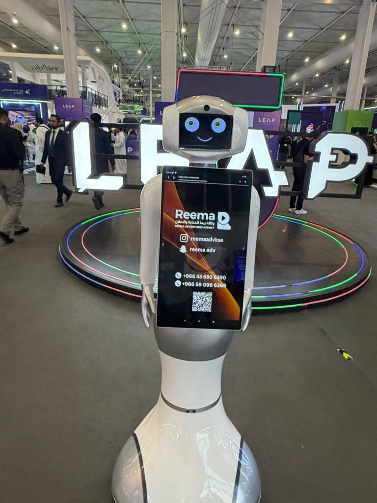 ريما في LEAP 2026 – روبوت الاستقبال